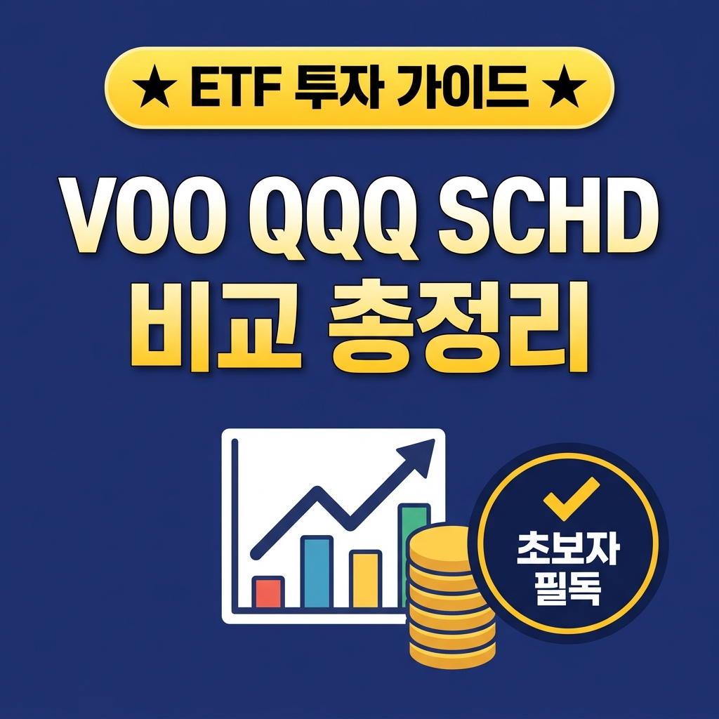미국 ETF 비교: VOO·QQQ·SCHD 중 뭘 살까 (수수료·세금 정리)