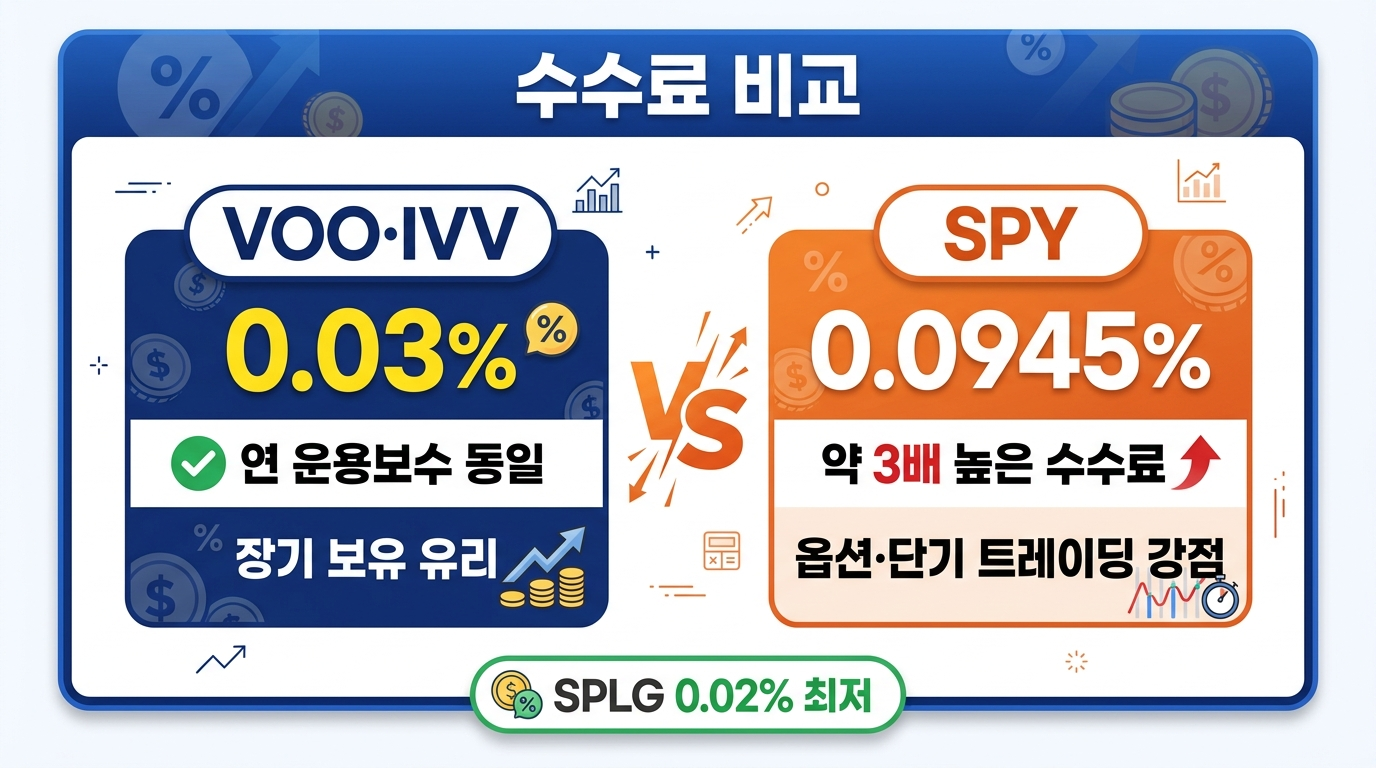 S&P 500 ETF 운용보수 비교 자료