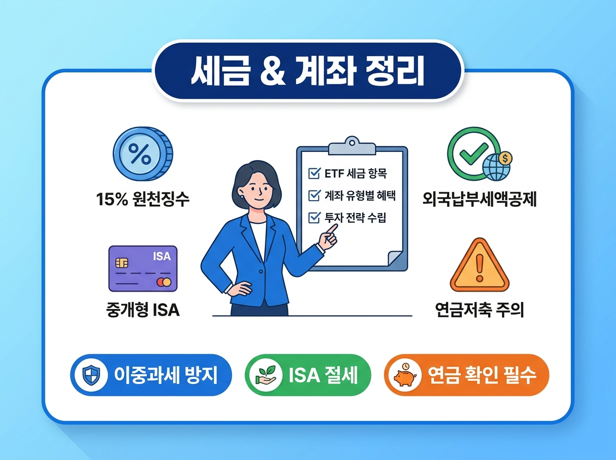 한국 투자자의 미국 ETF 세금과 ISA·연금저축 계좌 활용 안내