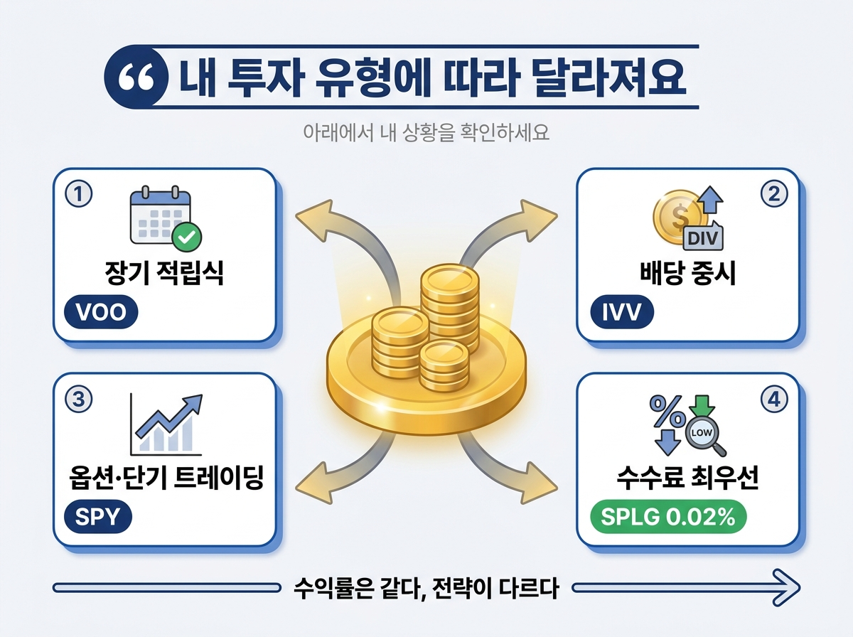 투자 유형별 S&P 500 ETF 선택 기준 정리