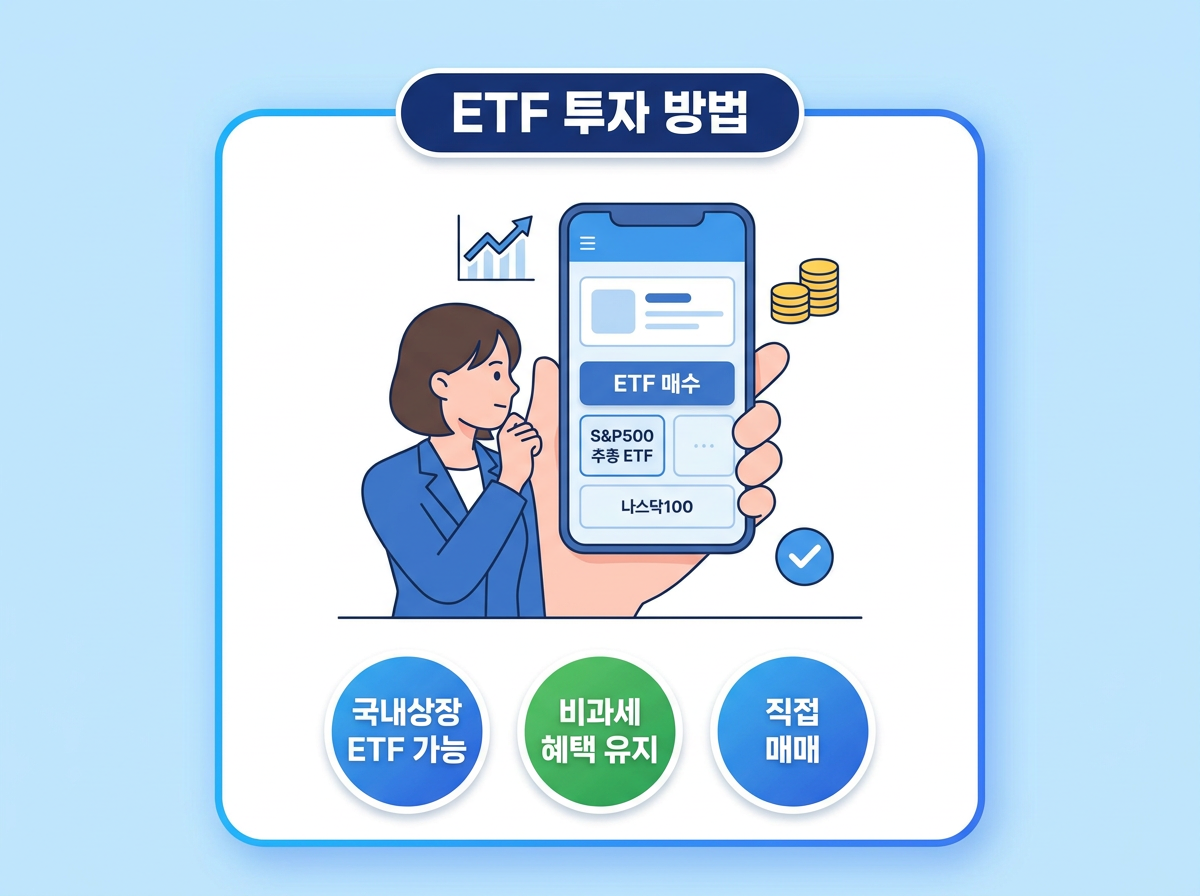 중개형 ISA로 국내 상장 ETF에 투자하는 모습