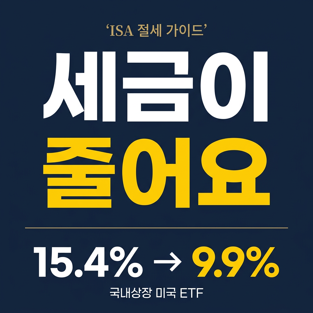 ISA 미국 ETF 총정리 — 15.4% 세금을 9.9%로 줄이는 법
