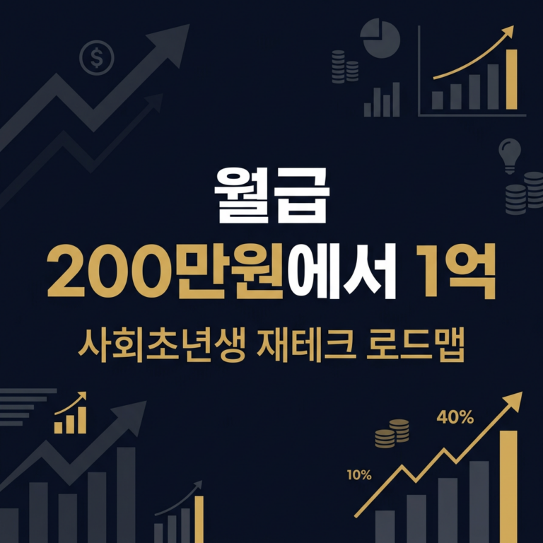 월급 200만원 사회초년생 재테크 로드맵｜4통장·연 8% 청년적금·ETF 3종으로 1억 만들기