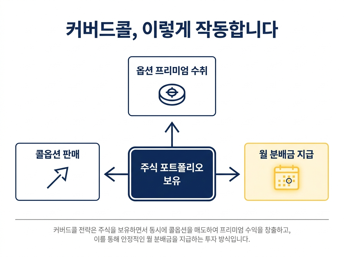커버드콜 ETF의 옵션 프리미엄 수익 구조 설명