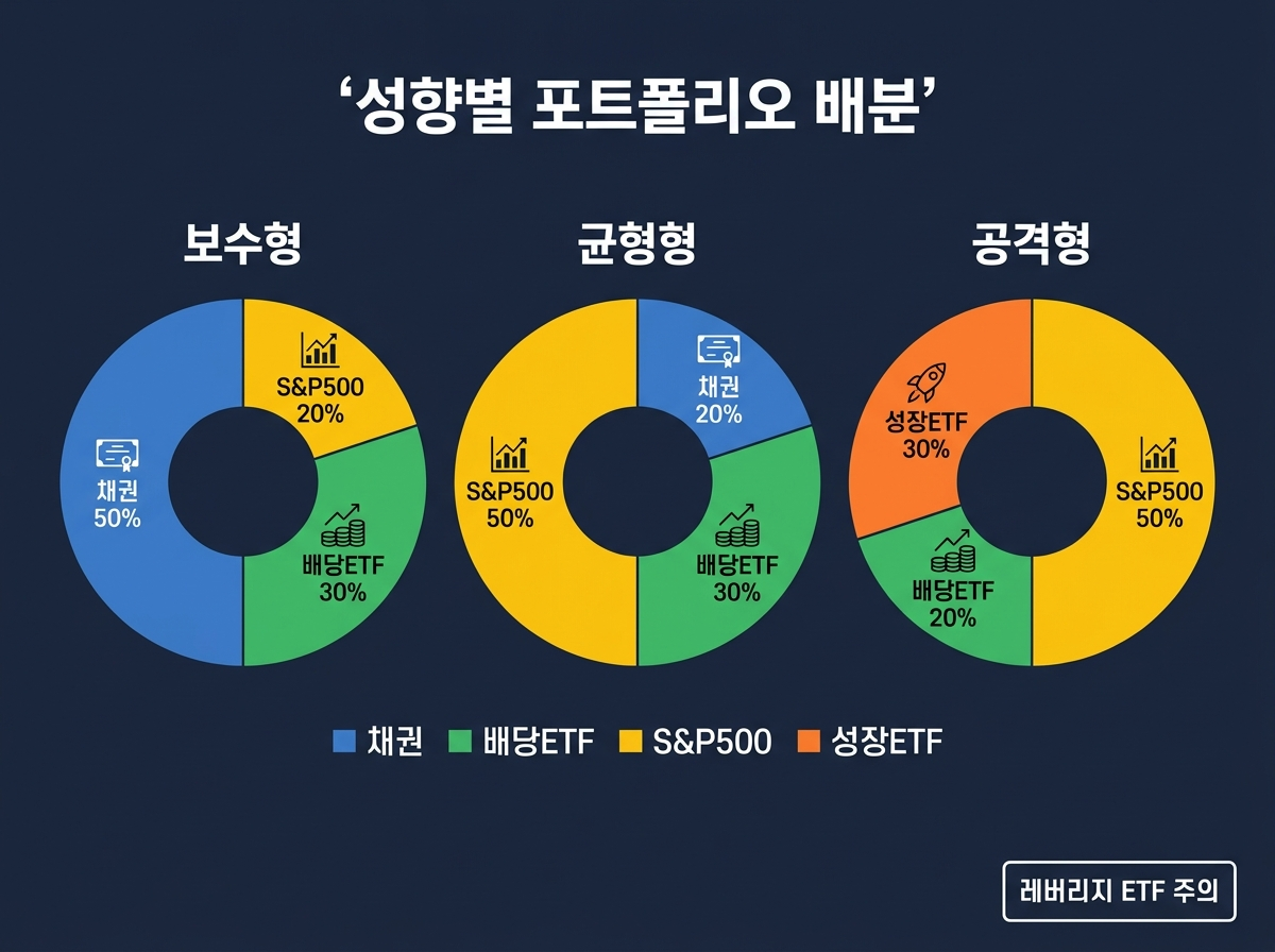 투자 성향별 ISA 미국 ETF 포트폴리오 배분 예시