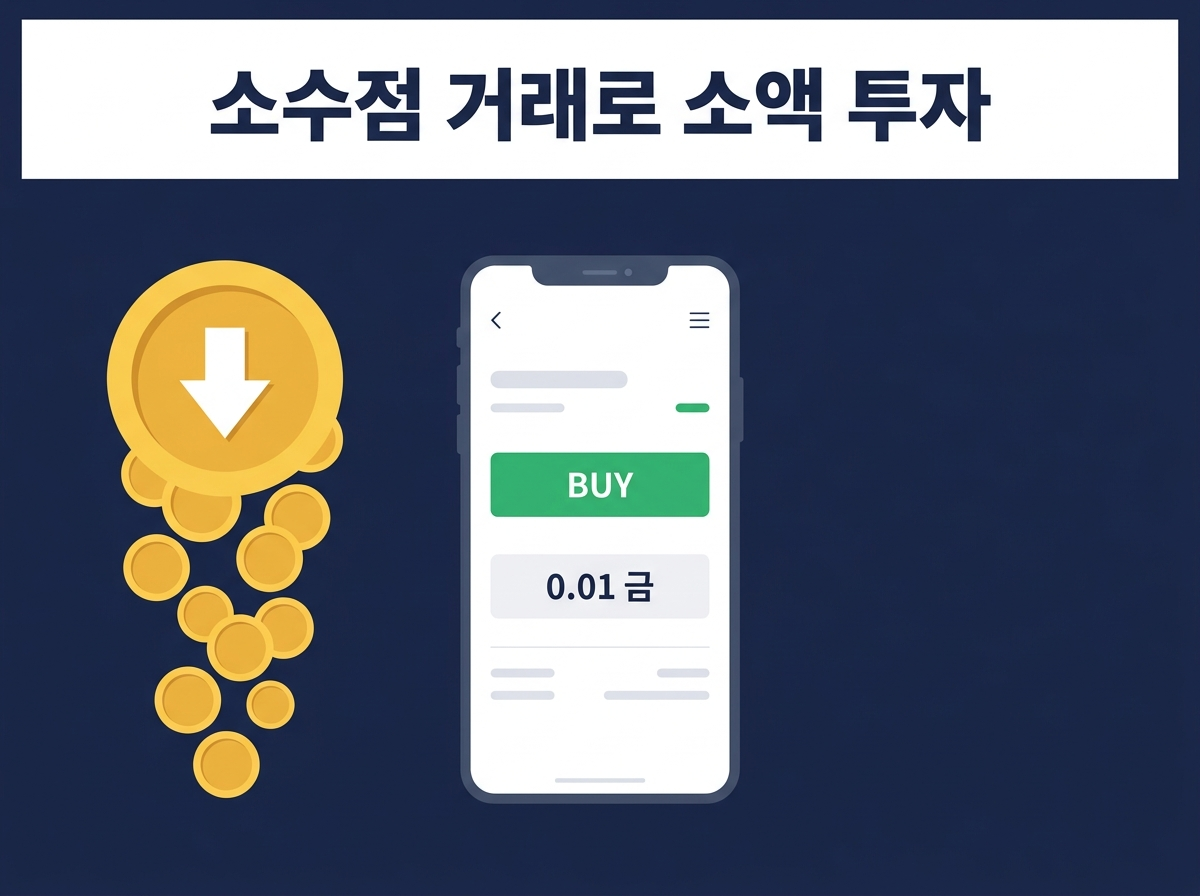 소액으로 주식을 매수하는 소수점 거래 화면 이미지