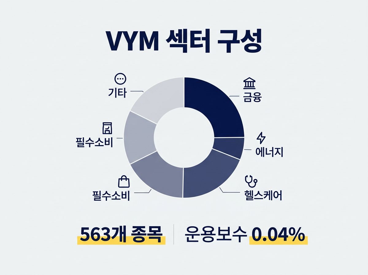 VYM 종목 구성과 섹터 분산 비중