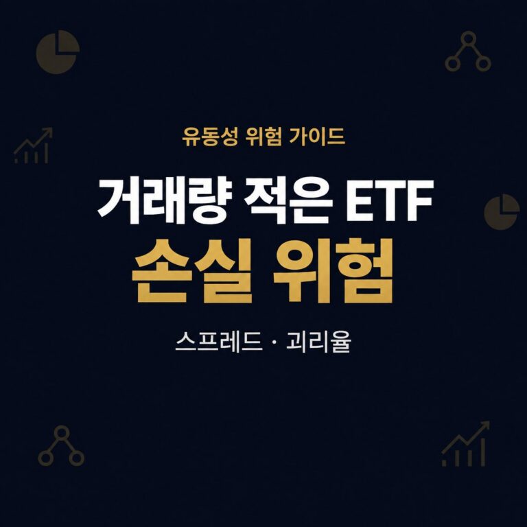 ETF 거래량 낮으면 손실 | 위험 요소 5가지 체크
