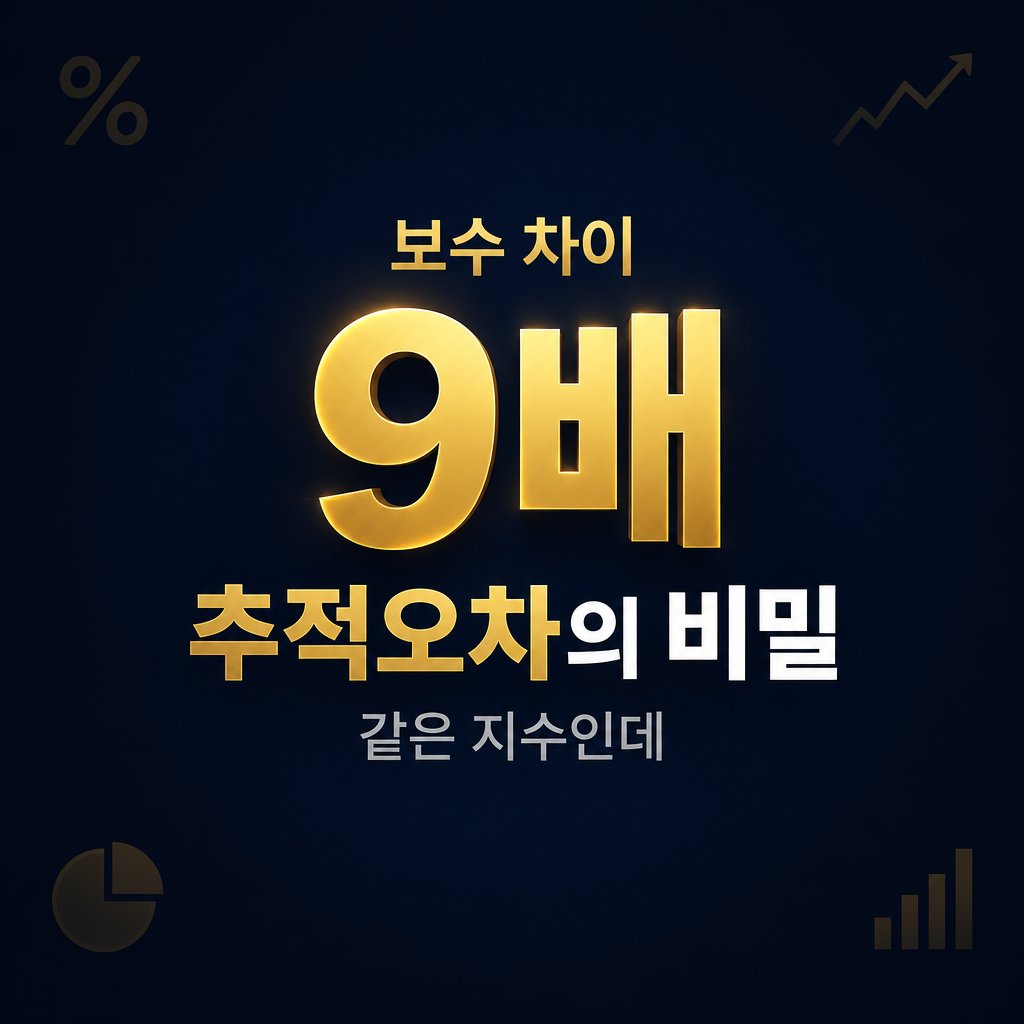 추적오차는 뭘까? 같은 지수 ETF 선택법