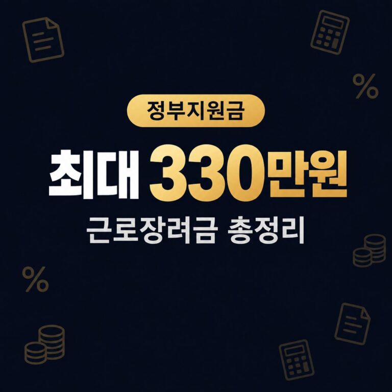 근로장려금 신청 조건과 최대 330만원 받기