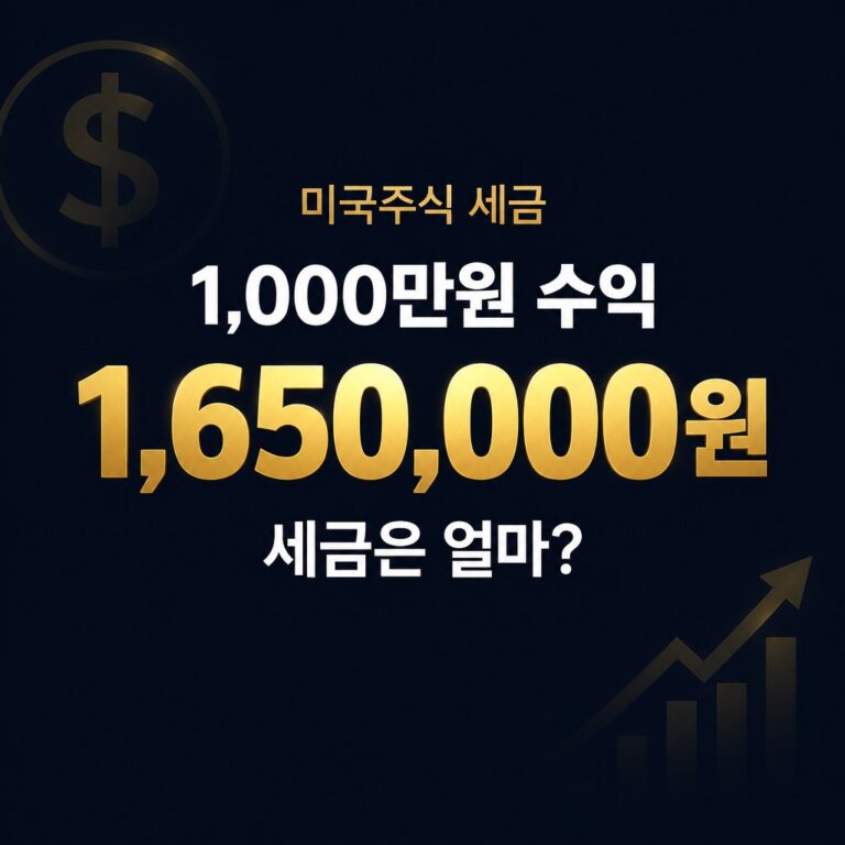 미국주식 양도소득세 | 250만원 공제·22% 세율 계산